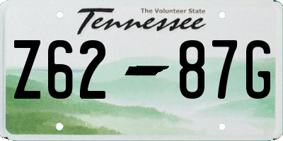 TN license plate Z6287G