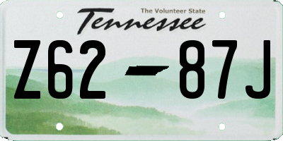 TN license plate Z6287J