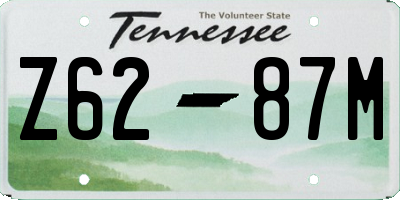 TN license plate Z6287M