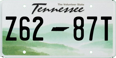 TN license plate Z6287T