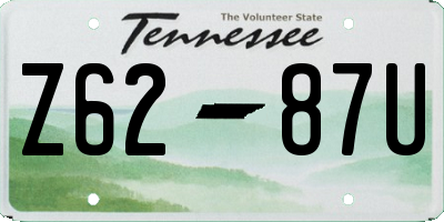TN license plate Z6287U