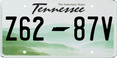 TN license plate Z6287V