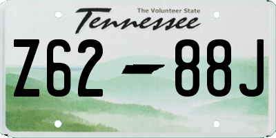 TN license plate Z6288J