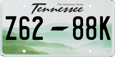 TN license plate Z6288K