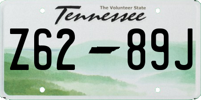 TN license plate Z6289J