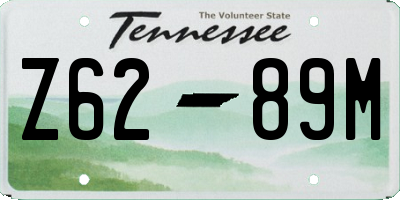 TN license plate Z6289M