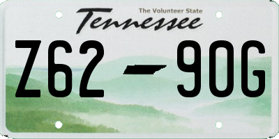 TN license plate Z6290G
