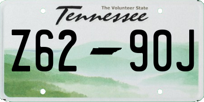 TN license plate Z6290J