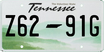 TN license plate Z6291G