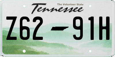 TN license plate Z6291H
