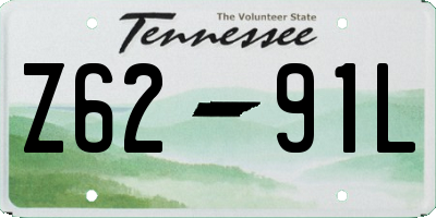 TN license plate Z6291L