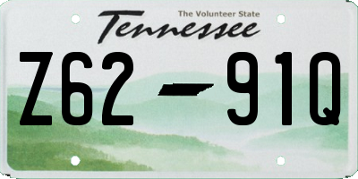 TN license plate Z6291Q