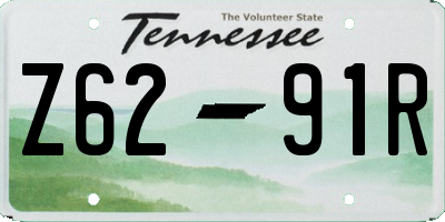 TN license plate Z6291R