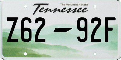 TN license plate Z6292F