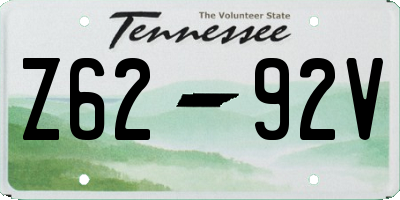 TN license plate Z6292V