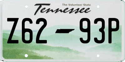 TN license plate Z6293P