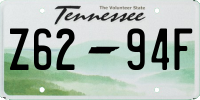 TN license plate Z6294F
