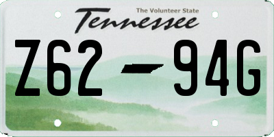 TN license plate Z6294G