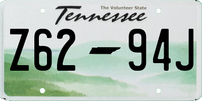 TN license plate Z6294J