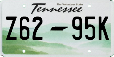 TN license plate Z6295K