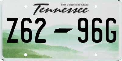 TN license plate Z6296G