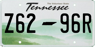 TN license plate Z6296R