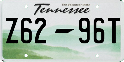 TN license plate Z6296T
