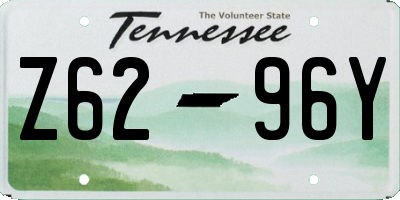 TN license plate Z6296Y