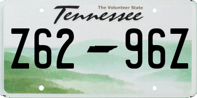 TN license plate Z6296Z