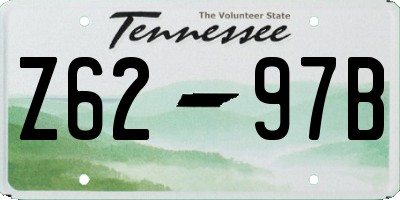 TN license plate Z6297B