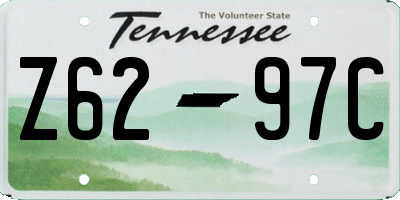 TN license plate Z6297C