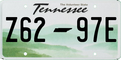 TN license plate Z6297E