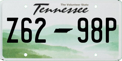TN license plate Z6298P