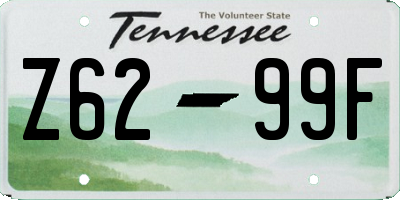 TN license plate Z6299F