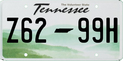 TN license plate Z6299H