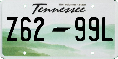TN license plate Z6299L