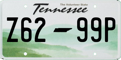 TN license plate Z6299P