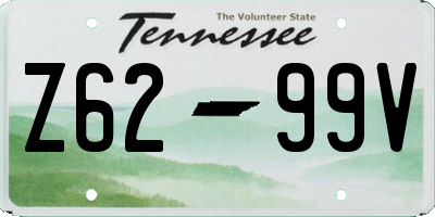 TN license plate Z6299V