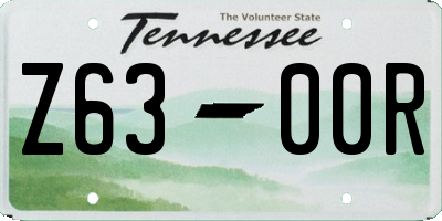 TN license plate Z6300R