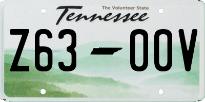 TN license plate Z6300V
