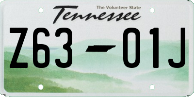 TN license plate Z6301J