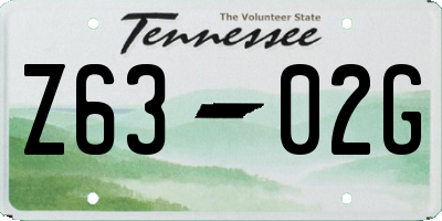 TN license plate Z6302G
