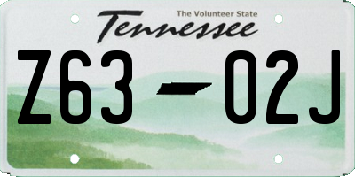 TN license plate Z6302J