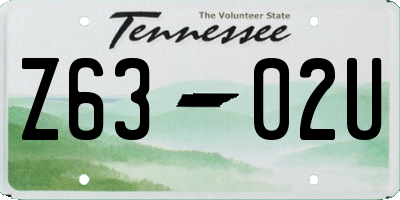 TN license plate Z6302U