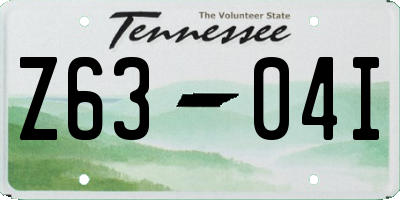 TN license plate Z6304I