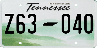 TN license plate Z6304O