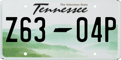 TN license plate Z6304P
