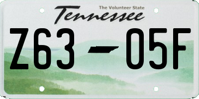 TN license plate Z6305F