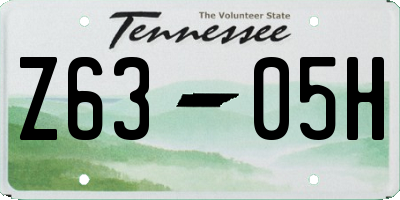 TN license plate Z6305H