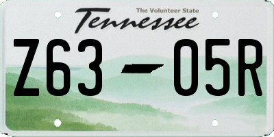 TN license plate Z6305R